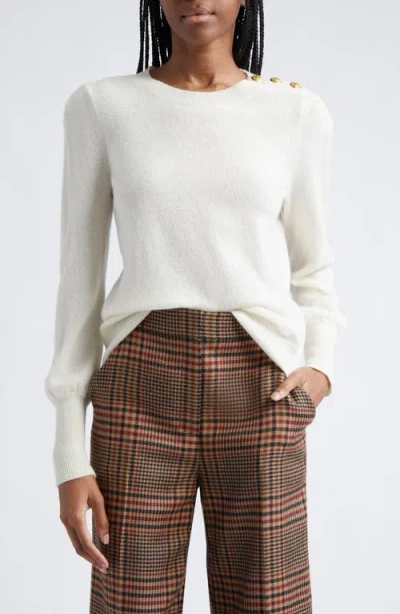 Veronica Beard Nelia Cashmere Sweater In Ivory