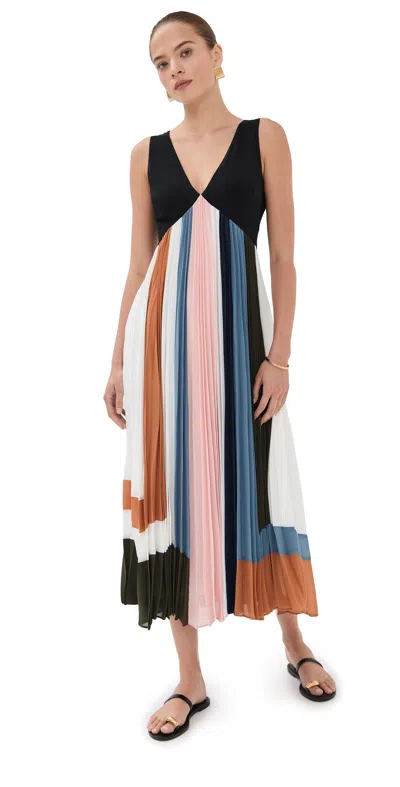 VERONICA BEARD NELLY DRESS DOVE MULTI