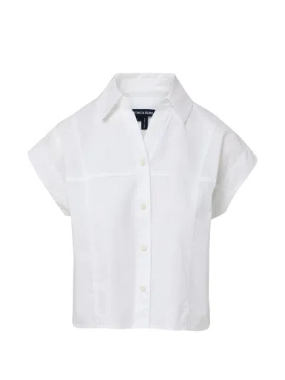 Veronica Beard Nestor Buttoned Top Shirt In White
