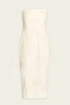 Veronica Beard Netia Strapless Embroidered Dress