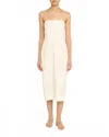 Veronica Beard Netia Strapless Embroidered Dress In Neutral