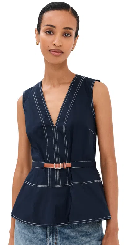 Veronica Beard Nickleby Top Navy In Blue