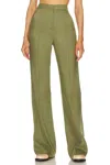 Veronica Beard Noda Pants In Bright Army In Brown