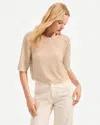 Veronica Beard Beaded Embellished Top In Neutral