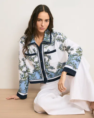 Veronica Beard Novelle Terry Button-down Shirt