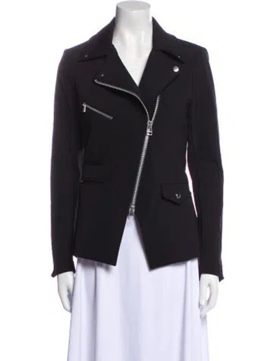 Pre-owned Veronica Beard Nylon Biker Jacket In Black
