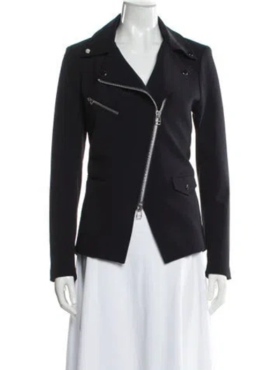 Pre-owned Veronica Beard Nylon Biker Jacket In Black