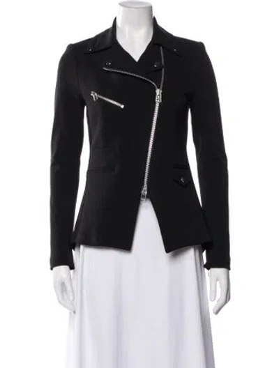Pre-owned Veronica Beard Nylon Biker Jacket In Black