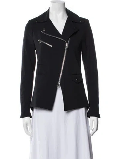 Pre-owned Veronica Beard Nylon Biker Jacket In Black