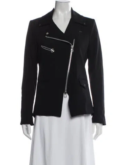 Pre-owned Veronica Beard Nylon Biker Jacket In Black