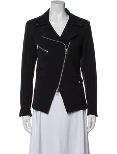 Pre-owned Veronica Beard Nylon Biker Jacket In Black