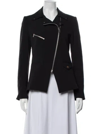 Pre-owned Veronica Beard Nylon Biker Jacket In Black