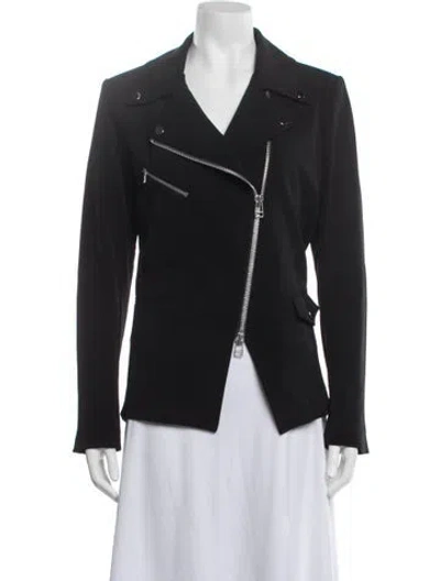 Pre-owned Veronica Beard Nylon Biker Jacket In Black