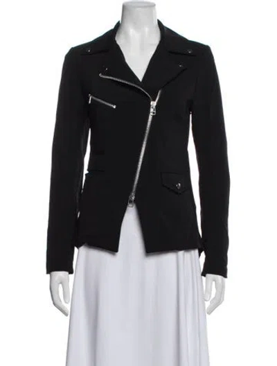 Pre-owned Veronica Beard Nylon Biker Jacket In Blue