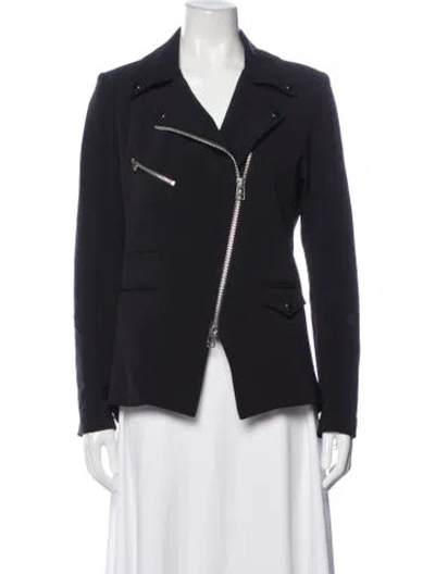 Pre-owned Veronica Beard Nylon Biker Jacket In Blue