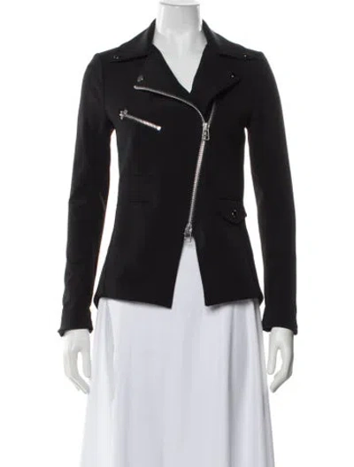 Pre-owned Veronica Beard Nylon Biker Jacket In Gray