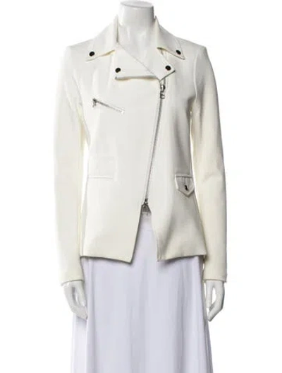 Pre-owned Veronica Beard Nylon Biker Jacket In Neutral