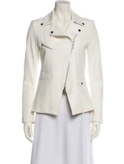 Pre-owned Veronica Beard Nylon Biker Jacket In Neutral