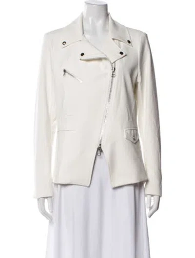 Pre-owned Veronica Beard Nylon Biker Jacket In Neutrals