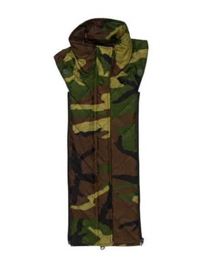 Pre-owned Veronica Beard Nylon Camouflage Print Dickey In Green