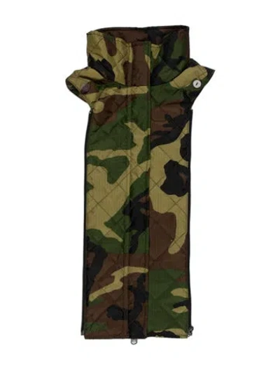Pre-owned Veronica Beard Nylon Camouflage Print Dickey In Green