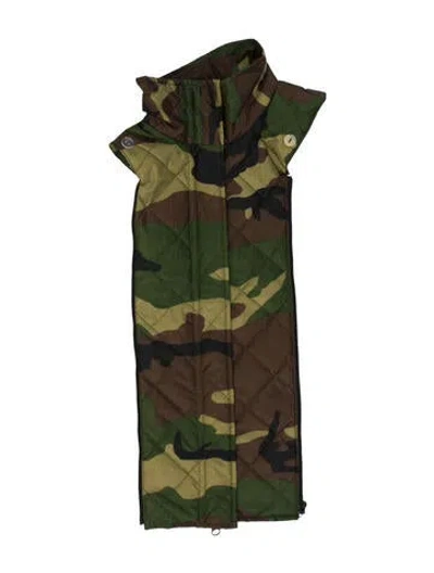 Pre-owned Veronica Beard Nylon Camouflage Print Dickey W/ Tags In Green