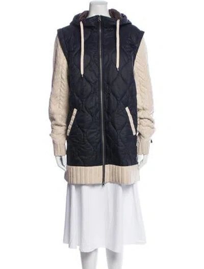 Pre-owned Veronica Beard Nylon Coat In Blue