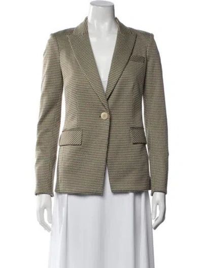Pre-owned Veronica Beard Nylon Houndstooth Print Blazer In Multi