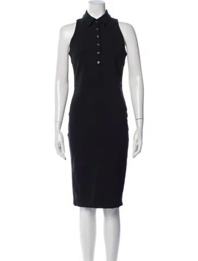 Pre-owned Veronica Beard Nylon Knee-length Dress In Black