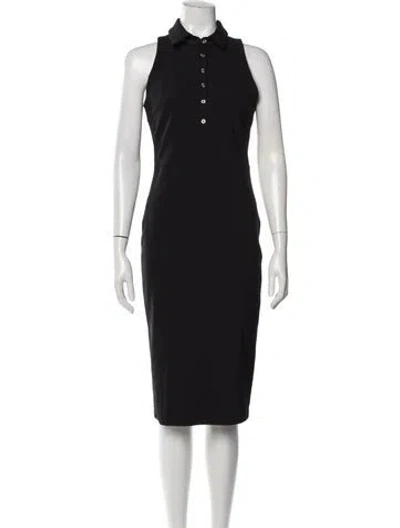 Pre-owned Veronica Beard Nylon Knee-length Dress In Black