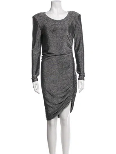 Pre-owned Veronica Beard Nylon Knee-length Dress In Metallic/silver