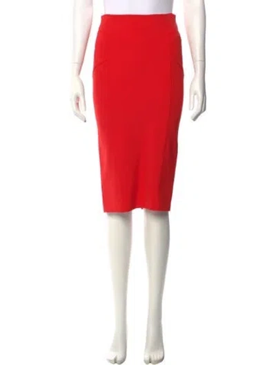 Pre-owned Veronica Beard Nylon Knee-length Skirt In Orange