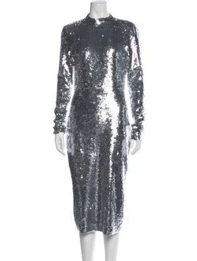 Pre-owned Veronica Beard Nylon Midi Length Dress In Gray