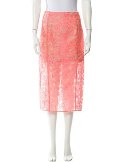 Pre-owned Veronica Beard Nylon Midi Length Skirt In Pink