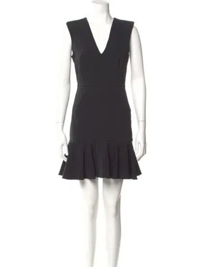 Pre-owned Veronica Beard Nylon Mini Dress In Black