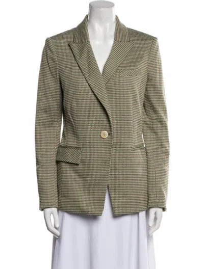 Pre-owned Veronica Beard Nylon Plaid Print Blazer In Multi