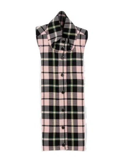 Pre-owned Veronica Beard Nylon Plaid Print Dickey W/ Tags In White