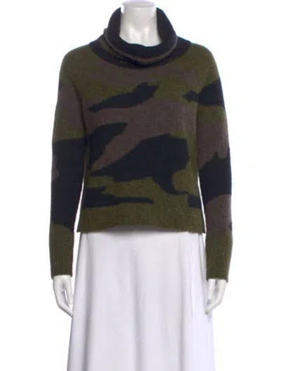 Pre-owned Veronica Beard Nylon Printed Sweater In Green