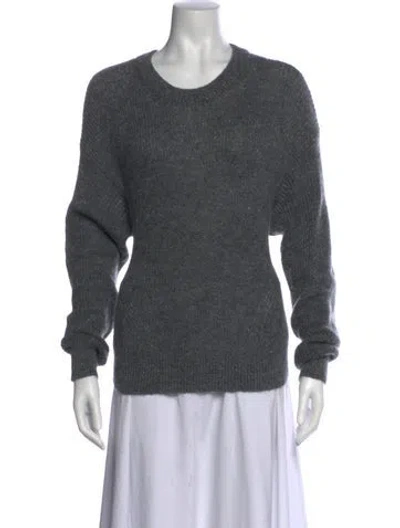 Pre-owned Veronica Beard Nylon Scoop Neck Sweater In Gray