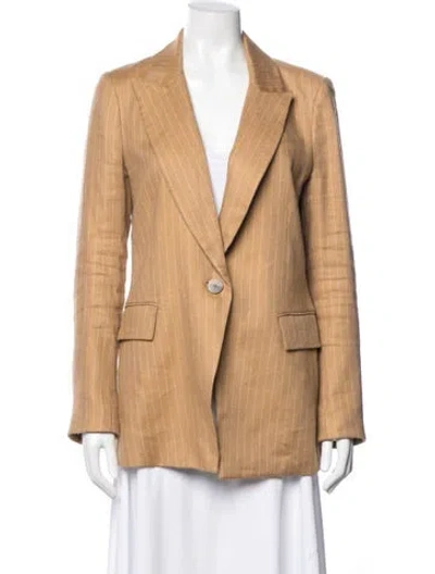 Pre-owned Veronica Beard Nylon Striped Blazer In Brown