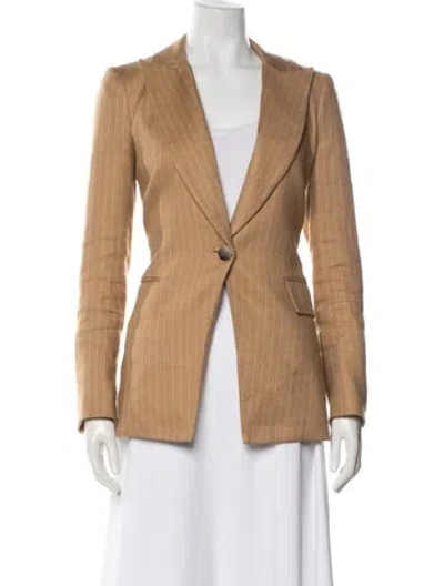 Pre-owned Veronica Beard Nylon Striped Blazer In Brown