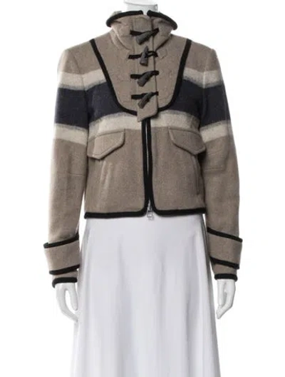 Pre-owned Veronica Beard Nylon Striped Jacket In Neutral