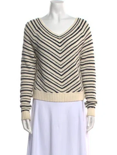 Pre-owned Veronica Beard Nylon Striped Sweater