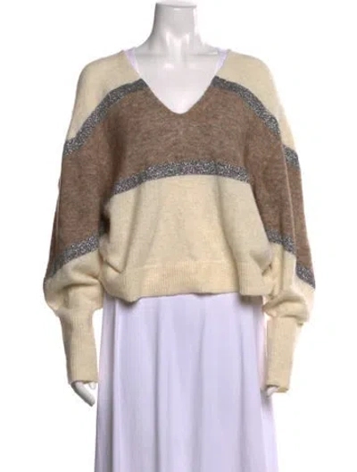 Pre-owned Veronica Beard Nylon Striped Sweater
