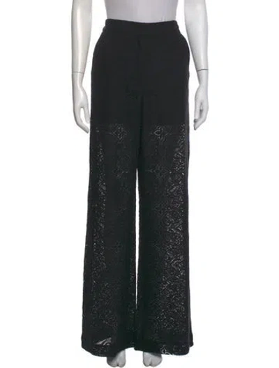 Pre-owned Veronica Beard Nylon Wide Leg Pants In Black