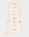 Veronica Beard Oakley Denim Minidress In Metallic