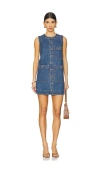Veronica Beard Oakley Denim Shift Dress In Blue