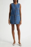 Veronica Beard Oakley Denim Shift Dress In Cornflower