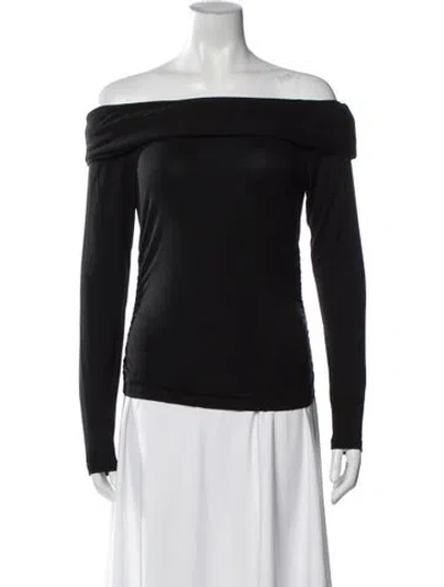 Pre-owned Veronica Beard Off-the-shoulder Long Sleeve Top W/ Tags In Black