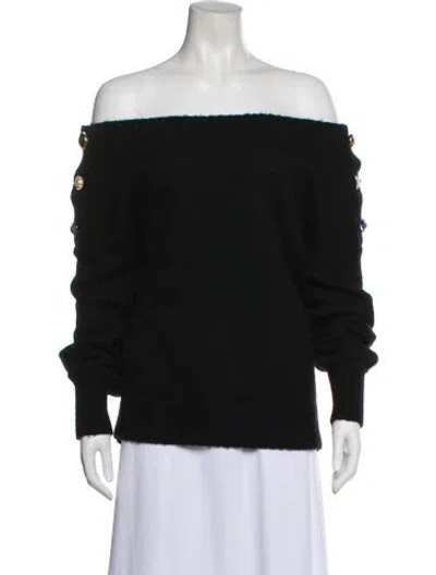Pre-owned Veronica Beard Off-the-shoulder Sweater In Black